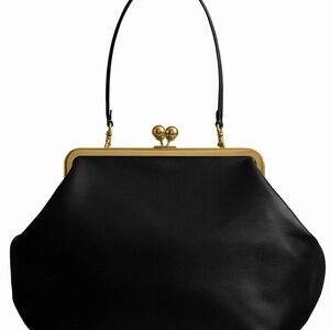 Coach Large Oversized Kisslock Frame Shoulder Clutch Bag